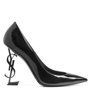 YSL OPYUM 110 PUMPS IN BLACK PATENT LEATHER SIZE 39